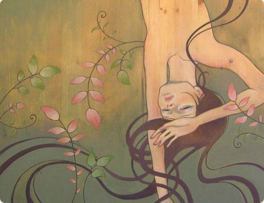 Kvinne henger opp ned