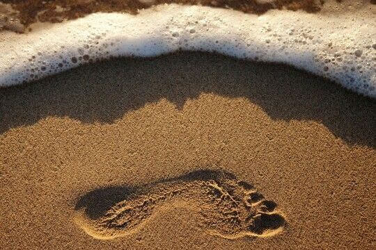 Fotavtrykk i sanden