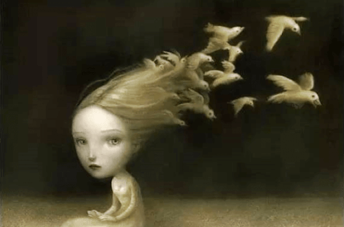 Giftige barn: voksne er ikke de eneste - Jente med fugler i håret