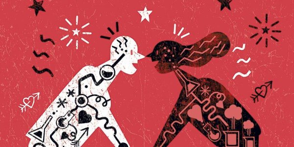 Forelsket par viser kjemiske reaksjoner inne i seg