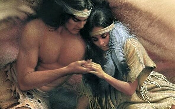 Sioux-legende: Indianerpar sammen