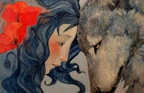 Kvinne og ulv