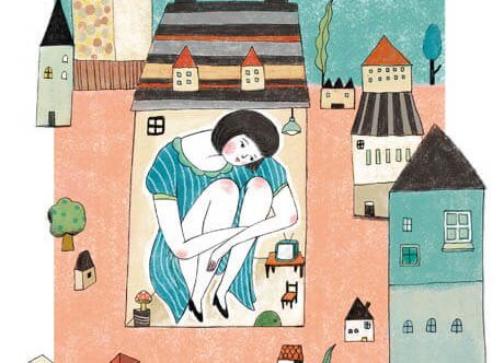 Tegning av kvinne som trenger mer selvkunnskap