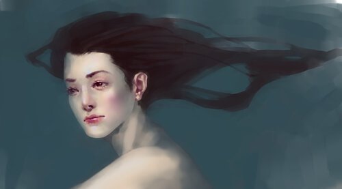 Kvinne under vann