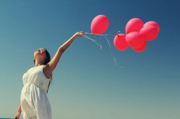 Kinne med røde ballonger har nådd terapibehandlingens avslutning