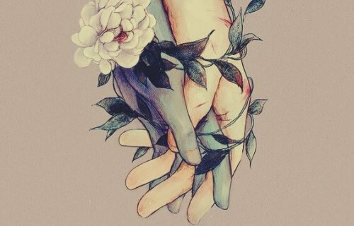 Hender og blomster