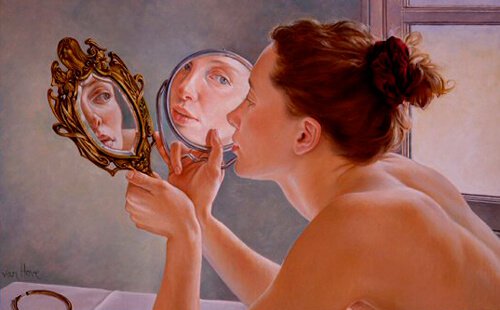 Osho snakker om refleksjon: en kvinne og speil