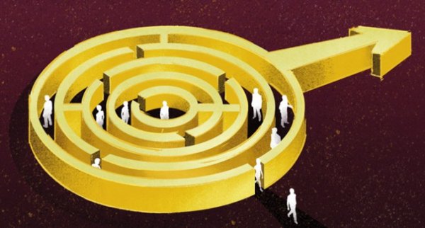 sexisme symbolisert med en labyrint