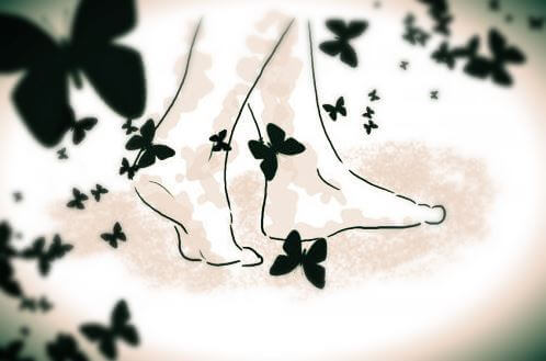 Barfot og sommerfugler