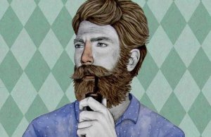 En mann som røyker en pipe