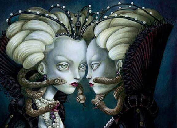 To Medusaer ser på hverandre