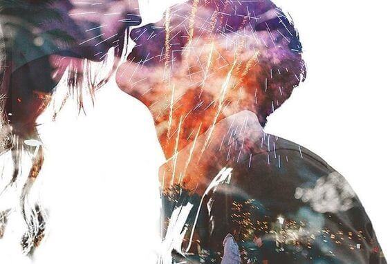 Kyssing i fyrverkeri