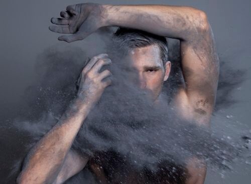 Mann som er deprimert