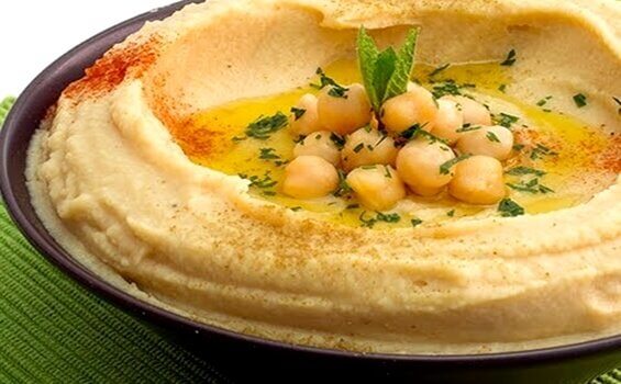 Hummus med kikerter.