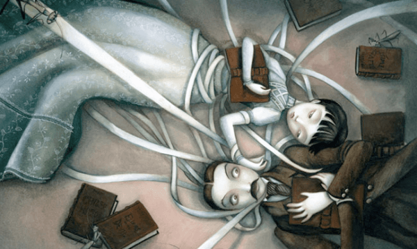 Par ligger på gulvet