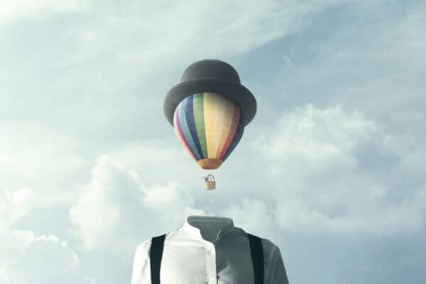 Luftballong med hatt