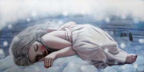 Jente fylt med tristhet