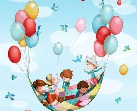 Barn og ballonger