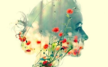En blomst profil.