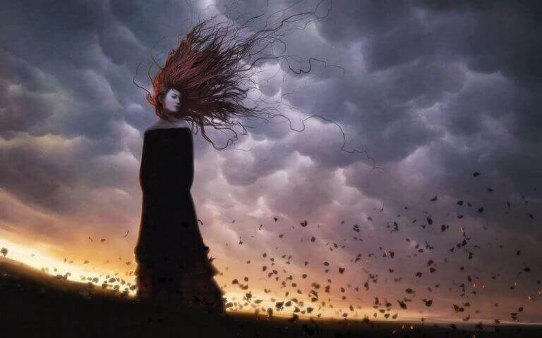 Kvinne som representerer Alejandra Pizarniks poesi