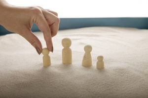 Sandkasseteknikken brukes spesielt for barn