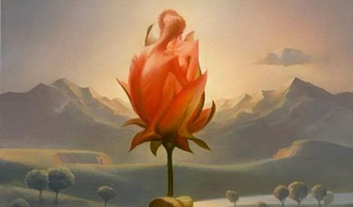 En rose som består av et nakent par