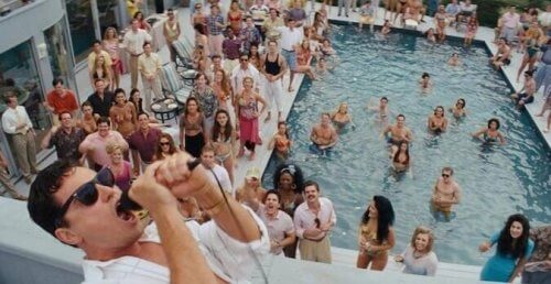 The Wolf of Wall Street svømmebasseng fest