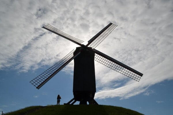 Don Quijote og vindmølle