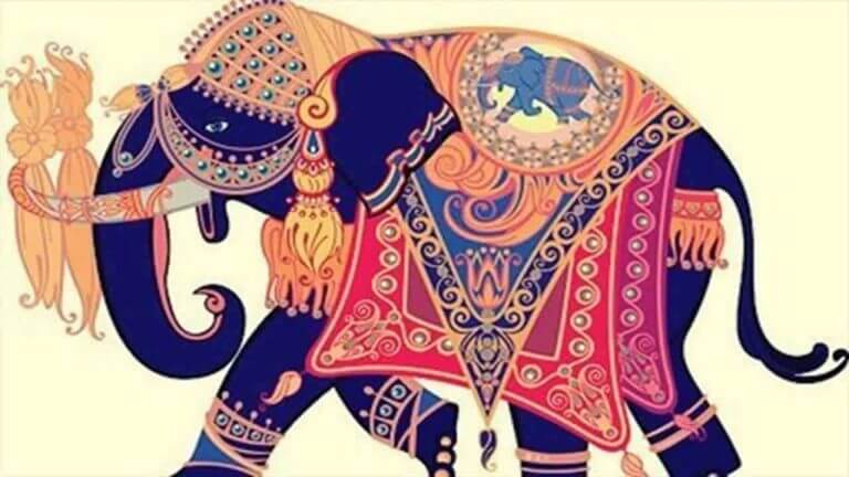 Elefanten og hans giftering, en vakker historie