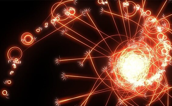 Lys symboler som representerer kaos teori