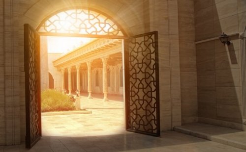 Dørene til et palass