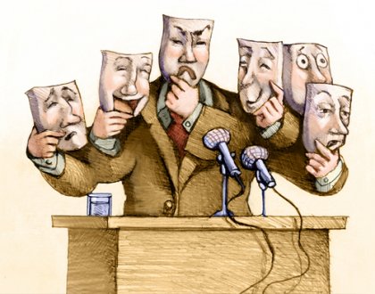 Politiker med mange ansikter