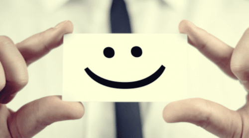 Smilefjes på et ark