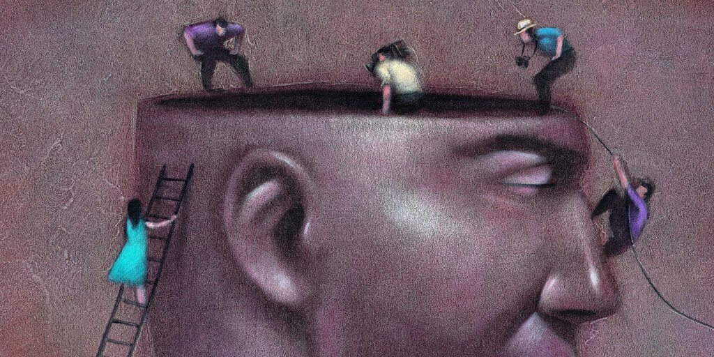 Personer inne i hode