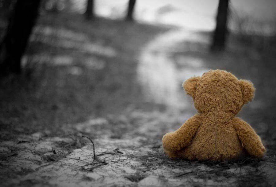 Bamse sitter i søla