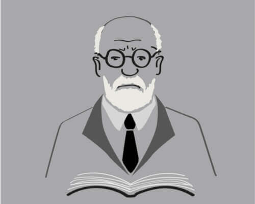En tegneserie tegning av Freud.