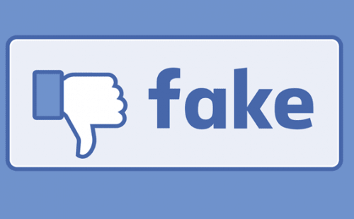 Falske nyheter vises ofte på sosiale medier.