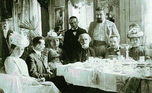 Giuseppe Verdi i et middagsselskap.