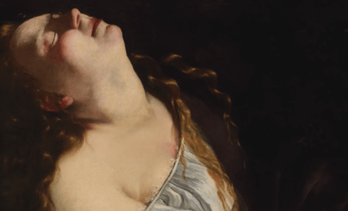 Et maleri av Artemisia i mørke farger.