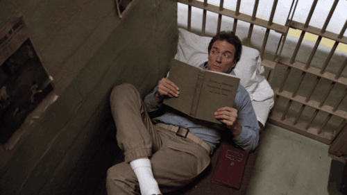 Scene i Flukten fra Alcatraz.