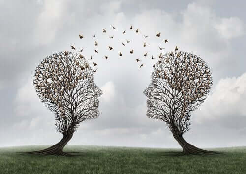To trær som representerer språkets psykologi.