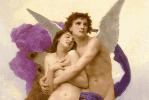 Maleri av Amor og Psyche