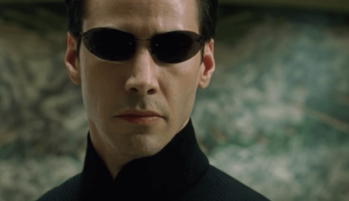 Keanu Reeves som Neo i filmen The Matrix