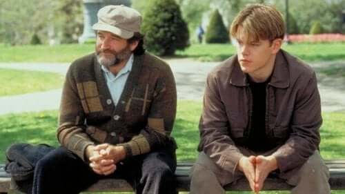 En scene med Robin Williams og Matt Damon.