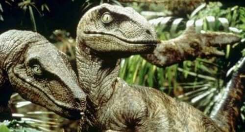 Scene fra Jurassic Park.
