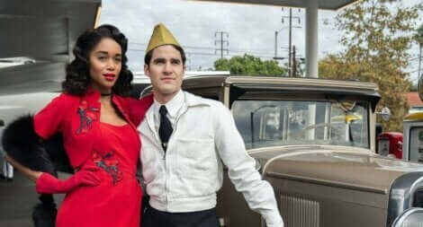 Et par på settet av Hollywood.