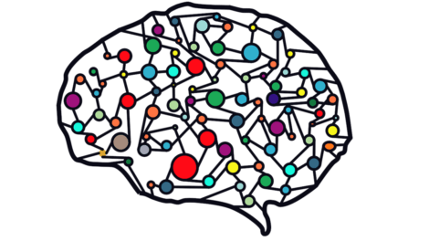 En hjerne med farger.