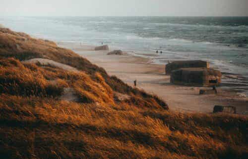 Bunker på stranden.