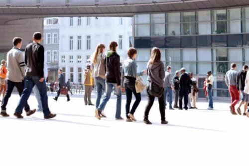 En gruppe mennesker.